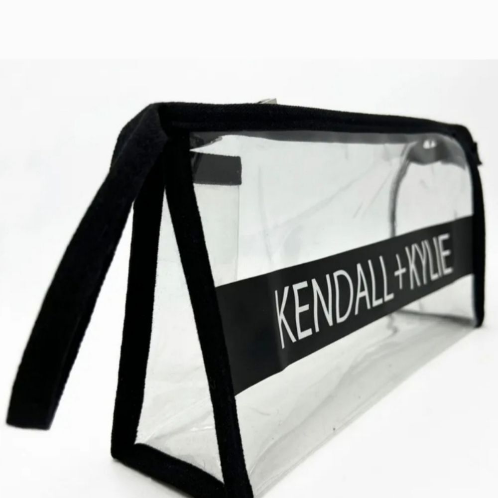 New Kendall & Kylie Clear Zip Cosmetic Pouch - Picture 2 of 3
